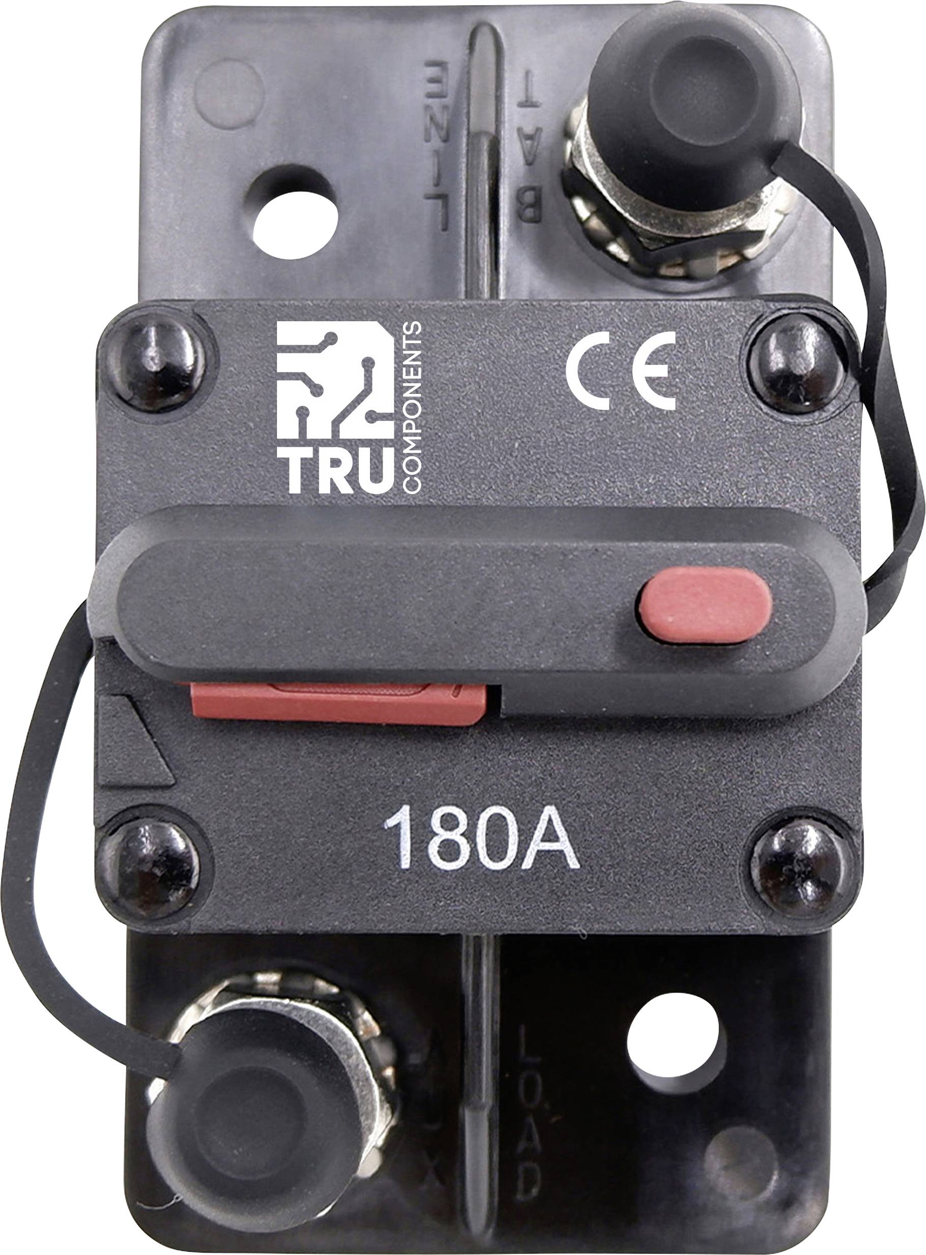 TRU COMPONENTS TC-13596608 Sicherungsautomat 180 A Schwarz 1 St.