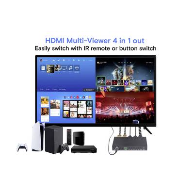 SpeaKa Professional SP-HDS-QMV200 4 Port HDMI Quad Multi-Viewer mit Picture in Picture-Funktion 3480 x 2160 Pixel-6