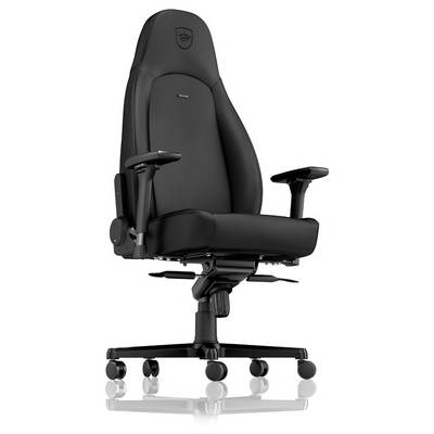 Ein ergonomischer Bürostuhl mit hoher Rückenlehne, gepolstertem Sitz und verstellbaren Armlehnen, auf Rollen für Flexibilität.