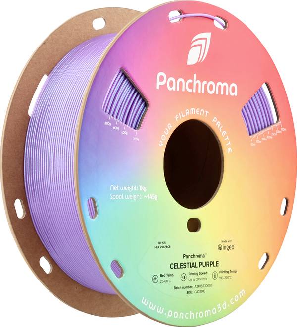 Polymaker CA02016 Panchroma™ Celestial Filament PLA, PLA Glitter Mehrfarbig 1.75 mm 1000 g Purple, Violett  1 St.