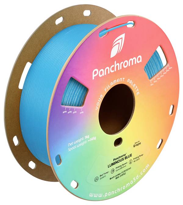 Polymaker CA02031 Panchroma™ Luminous Filament PLA nachleuchtend 1.75 mm 1000 g Blue, Blau  1 St.