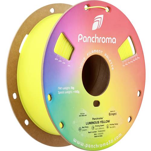 Thumbnail - Polymaker CA02035 Panchroma™ Luminous Filament PLA nachleuchtend 1.75 mm 1000 g Yellow, Gelb 1 St.