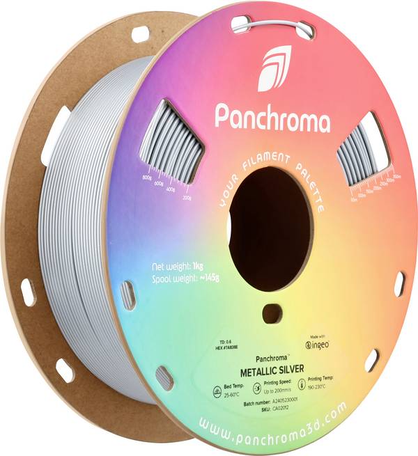 Polymaker CA02012 Panchroma™ Metallic Filament PLA Mehrfarbig 1.75 mm 1000 g Silber, Metallic  1 St.