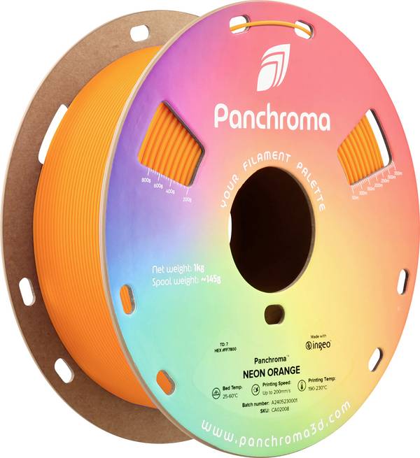 Polymaker CA02008 Panchroma™ Neon Filament PLA fluoreszierend, Farbwechsel 1.75 mm 1000 g Neon-Orange (fluoreszierend)  1 St.