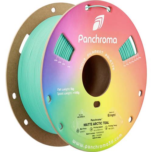Polymaker CA04006 Panchroma™ Matte Filament PLA Matt, geringerer Kunststoffgehalt 1.75 mm 1000 g Arctic Teal, Blau-Grün ...