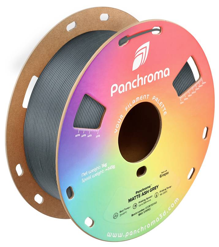 Polymaker CA04014 Panchroma™ Matte Filament PLA Matt, geringerer Kunststoffgehalt 1.75 mm 1000 g Ash Grey, Grau 1 St.
