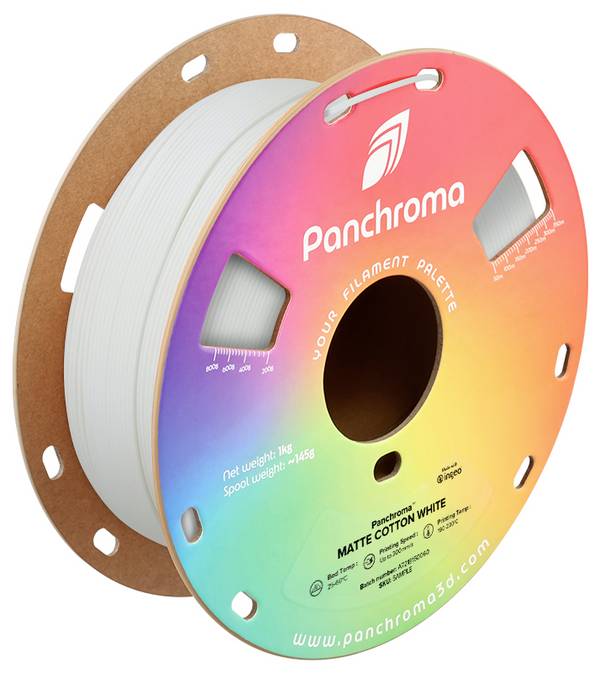 Polymaker CA04016 Panchroma™ Matte Filament PLA Matt, geringerer Kunststoffgehalt 1.75 mm 1000 g Cotton White, Weiß  1 St.