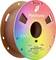 Eine Rolle 3D-Druckerfilament in "Matte Earth Brown" von Panchroma, 1 kg Nettogewicht. Farbiges Etikett mit Firmenlogo.