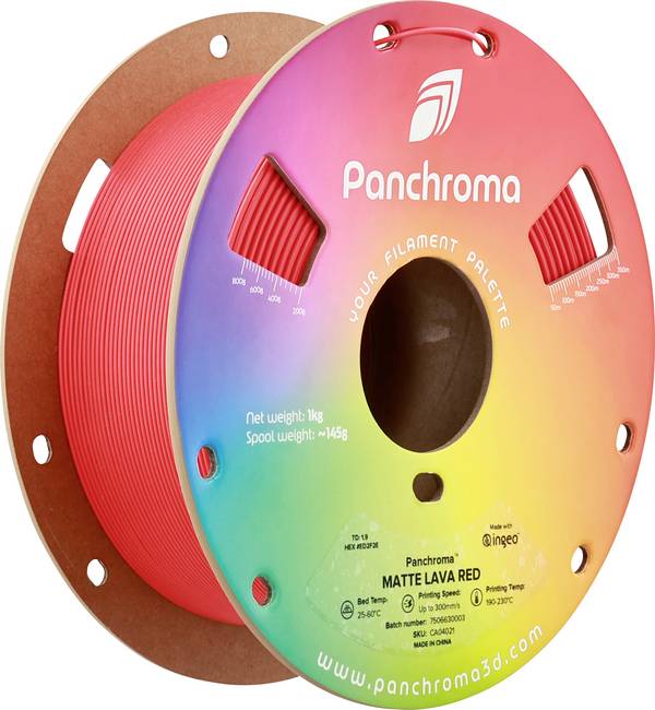 Polymaker CA04021 Panchroma™ Matte Filament PLA Matt, geringerer Kunststoffgehalt 1.75 mm 1000 g Lava Red, Rot  1 St.