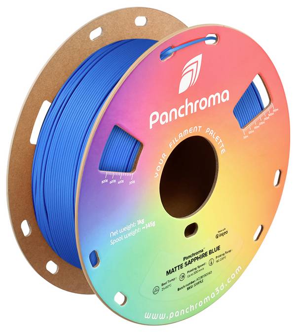 Polymaker CA04038 Panchroma™ Matte Filament PLA Matt, geringerer Kunststoffgehalt 1.75 mm 1000 g Sapphire Blue, Blau  1 St.