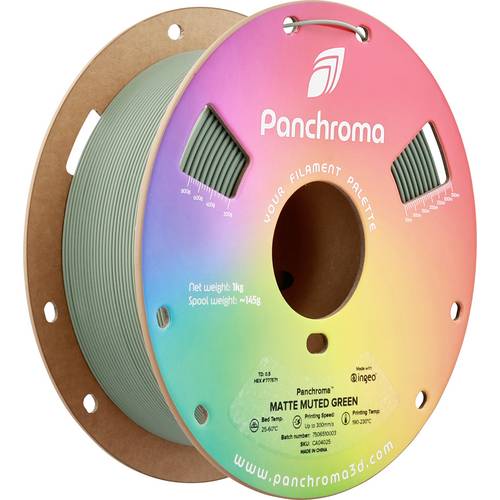 Polymaker CA04025 Panchroma™ Matte Filament PLA Matt, geringerer Kunststoffgehalt 1.75 mm 1000 g Muted Green, Grün 1 St.