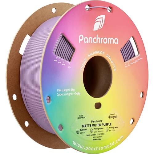 Polymaker CA04026 Panchroma™ Matte Filament PLA Matt, geringerer Kunststoffgehalt 1.75 mm 1000 g Muted Purple, Lila 1 St...