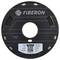 Schwarze Spule mit 3D-Druckmaterial "FIBERON". Details: Gewicht 175g, Typ PA6-CF20, Drucktemperatur 280°C, Geschwindigkeit 100 mm/s.
