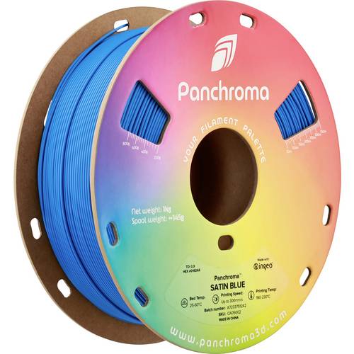 Polymaker CA05002 Panchroma™ Satin Filament PLA Satiniert, hohe Steifigkeit 1.75 mm 1000 g Blau, Blue, Satinblau 1 St.