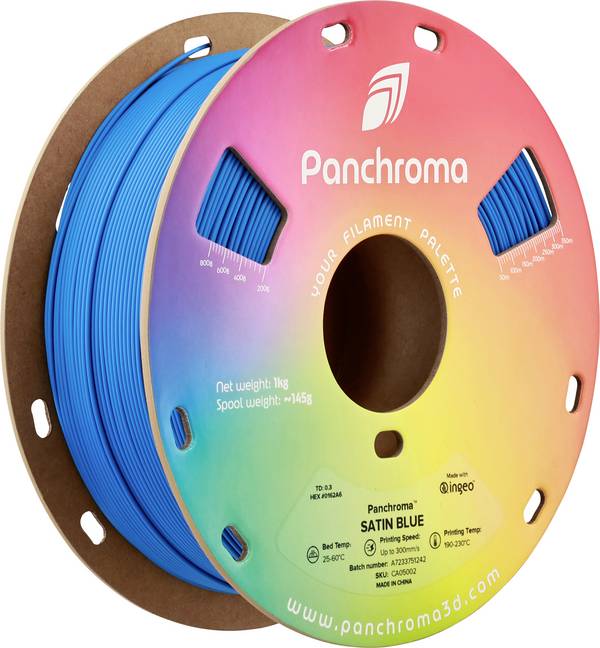 Polymaker CA05002 Panchroma™ Satin Filament PLA Satiniert, hohe Steifigkeit 1.75 mm 1000 g Blau, Blue, Satinblau  1 St.