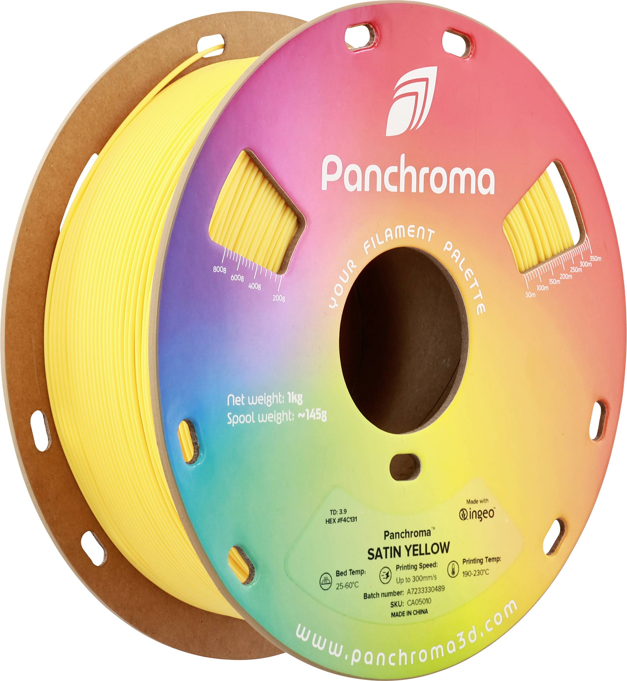 Polymaker CA05010 Panchroma™ Satin Filament PLA kunststof Gesatineerd, Hoge stijfheid 1.75 mm 1000 g Geel 1 stuk(s)