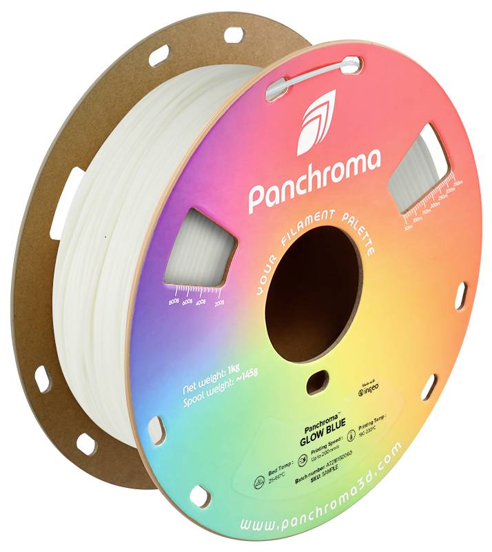 Polymaker CA02029 Panchroma™ Glow Filament PLA kunststof Nalichtend, Kleurverandering 1.75 mm 1000 g Glow Blue, Glow, Blue, Blauw 1 stuk(s)