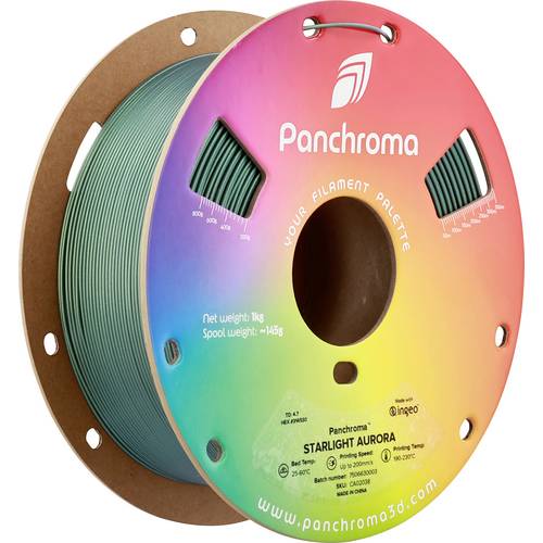 Polymaker CA02038 Panchroma™ Starlight Filament PLA Mehrfarbig, Farbwechsel 1.75 mm 1000 g Starlight Aurora, Grün 1 St.