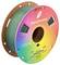 Rolle mit buntem 3D-Drucker-Filament, Marke Panchroma, Modell 'Starlight Aurora', Gewicht 1 kg, auf Pappkern.