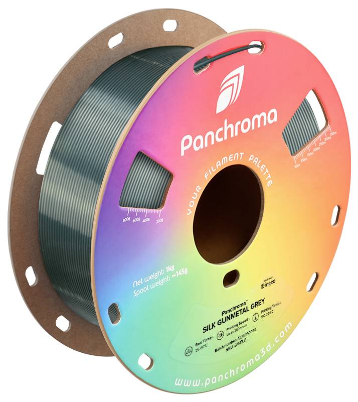 Polymaker CA03032 Panchroma™ Silk Filament PLA kunststof Zijdeglans 1.75 mm 1000 g Gunmetal Grey, Grijs-groen 1 stuk(s)
