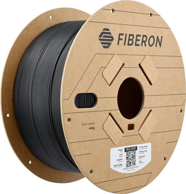 Polymaker FL01002 Fiberon™ PET-CF17 Filament PETG-rCF Kohlefaserverstärkt, hohe Steifigkeit, Kriechfestigkeit 1.75 mm 3000 g Schwarz 1 St.