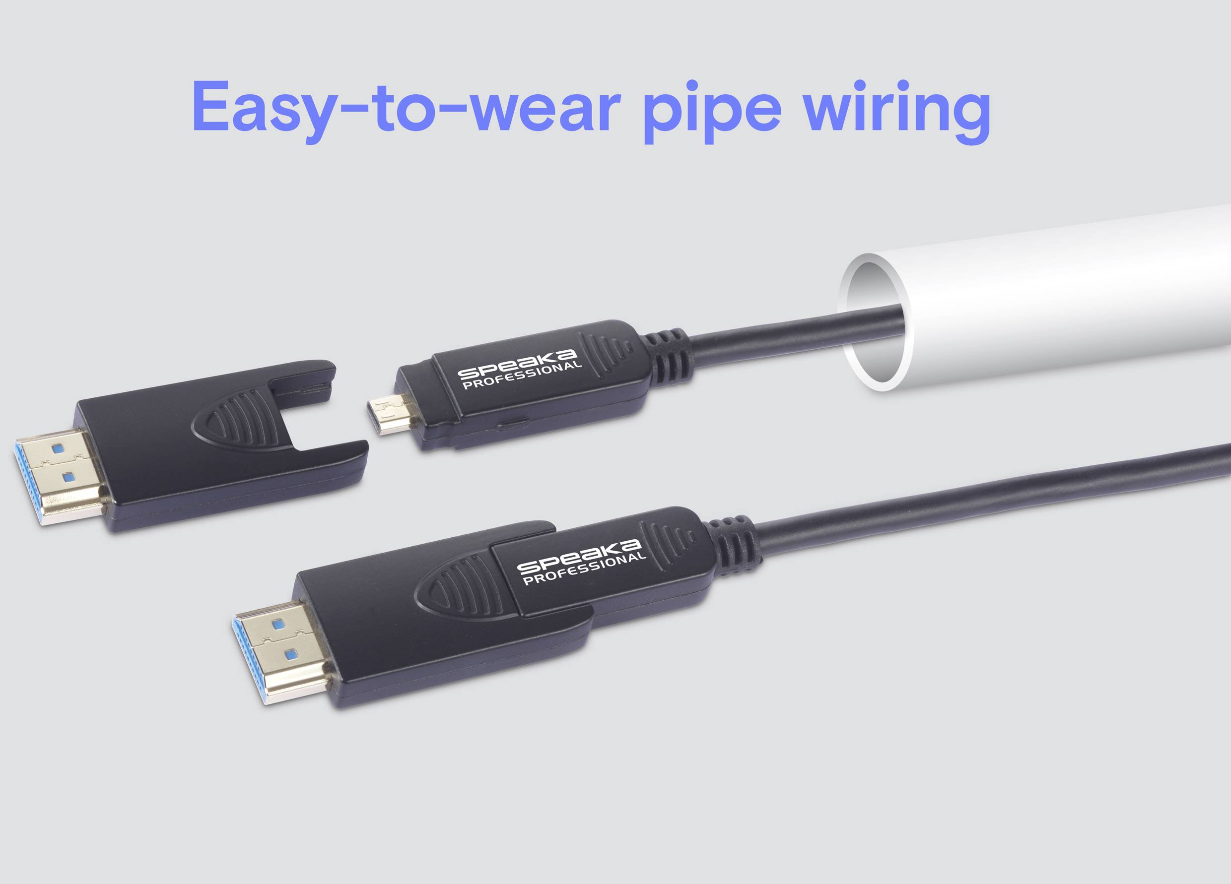 SpeaKa Professional Glasfaser / HDMI Anschlusskabel HDMI-A Stecker, HDMI-Micro-D Stecker, HDMI-A Stecker, HDMI-Micro-D S-5