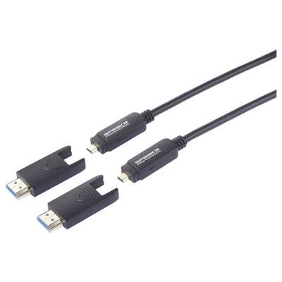 SpeaKa Professional Glasfaser / HDMI Anschlusskabel HDMI-A Stecker, HDMI-Micro-D Stecker, HDMI-A Stecker, HDMI-Micro-D S-0