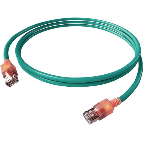 Thumbnail - EasyLan DualBoot LED Patchkabel RJ45 S/FTP Cat.6A (Class EA), mit saCon Stecker, LSOH, türkis, 2 m