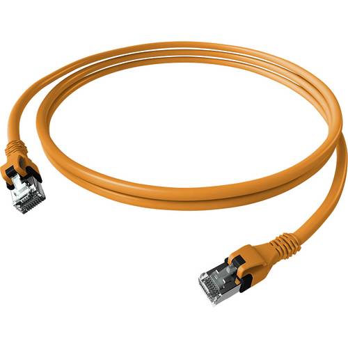 Thumbnail - EasyLan DualBoot PushPull IP20 Patchkabel, Kat.6A (Class EA), S/FTP, orange, 1 m