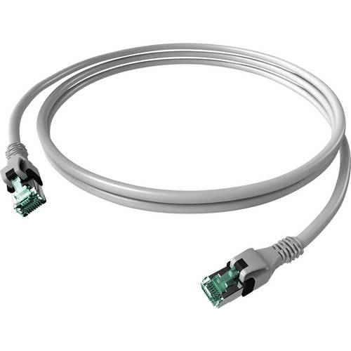 Thumbnail - EasyLan DualBoot PushPull IP20 Patchkabel, Cat.6A (Class EA), S/FTP, grau, 1 m