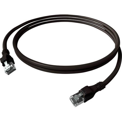 Thumbnail - EasyLan DualBoot PushPull IP20 Patchkabel, Kat.6A (Class EA), S/FTP, schwarz, 1 m