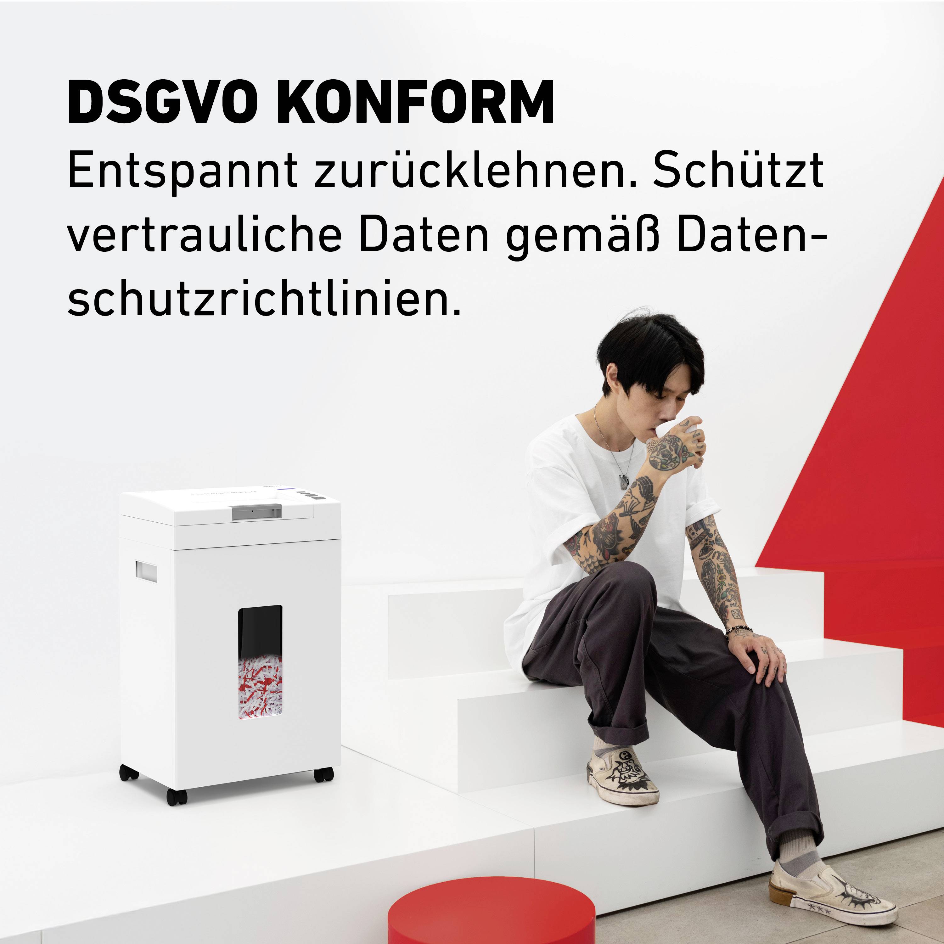 Ideal Office Auto-Feed-Aktenvernichter IDEAL Shredcat 8292 CC 4x10 mm Aktenvernichter 200 Blatt Partikelschnitt 4 x 10 m-13