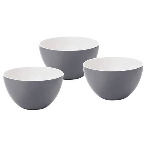 Thumbnail - Qdesign 125 mm Salatschüssel 3er Set Melamin Grau 190-024