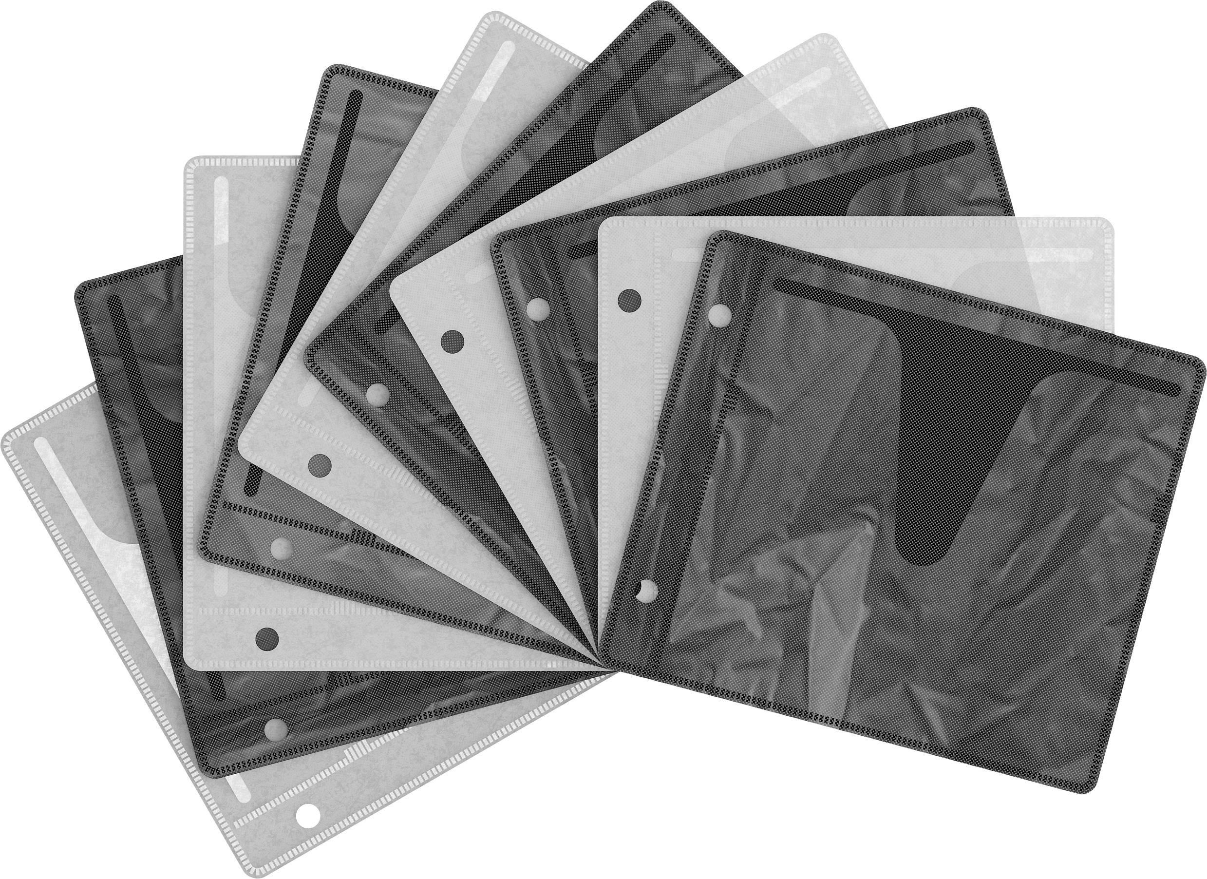 Elevar CD/DVD Ordner-Hülle 2 CDs/DVDs/Blu-rays Kunststoff Schwarz (transparent), Weiß (transparent) (B x T) 147 mm x 127...