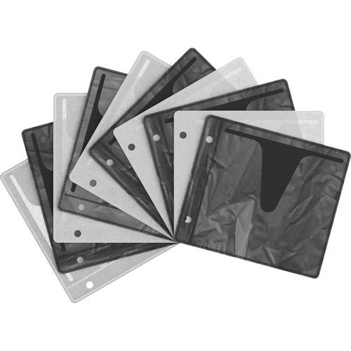 Elevar CD/DVD Ordner-Hülle 2 CDs/DVDs/Blu-rays Kunststoff Schwarz (transparent), Weiß (transparent) (B x T) 147 mm x 127...