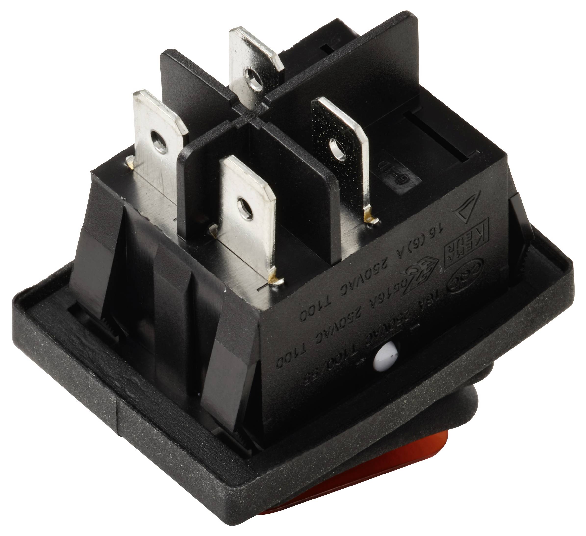 TRU COMPONENTS TC-13599528 Wippschalter 250 V/AC 16 A 2 x Aus/Ein IP65 (Front) rastend 1 St.-2