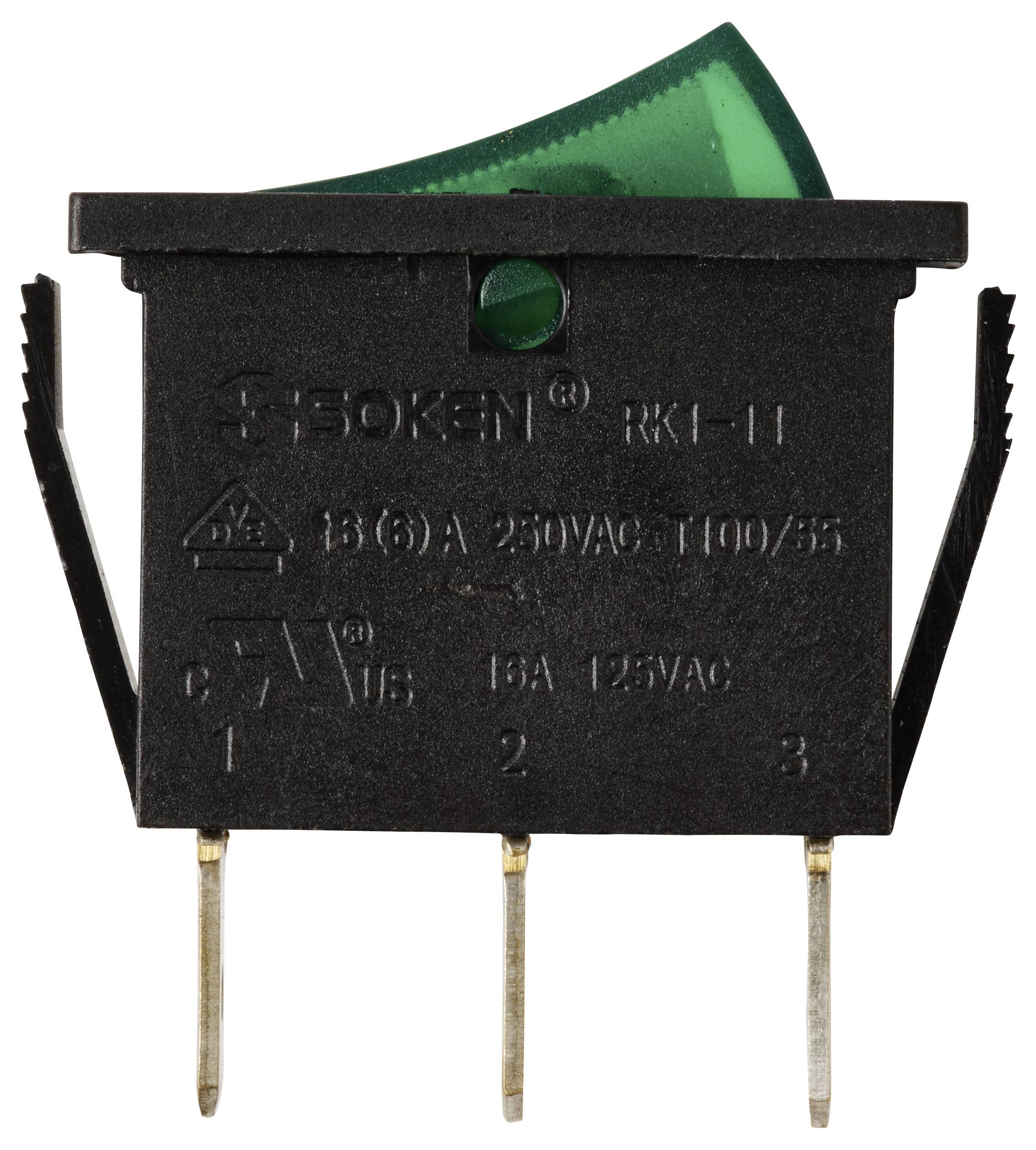 TRU COMPONENTS TC-13599536 Wippschalter 250 V/AC 16 A 1 x Aus/Ein rastend 1 St.-3