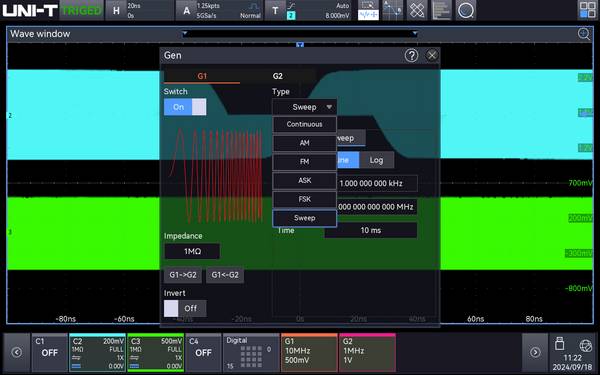 Uni-T MSO3000X-AWG Mess-Software