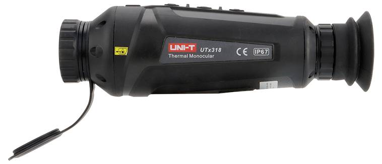 Ein Thermomonokular namens 'UNI-T UT3318' mit IP67 Schutzklasse. Ideal für Wärmebilder bei Outdoor-Aktivitäten oder Überwachungen.