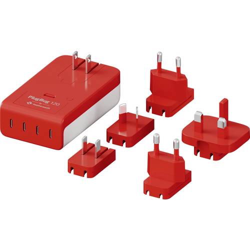 Twelve South Twelve South PlugBug 120W USB-C Wall Tra USB Ladegerät 120 W USB-C® Weiß, Rot Schnellladegerät