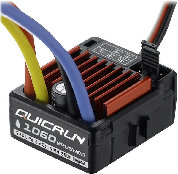 Hobbywing QuicRun 1060 T-Stecker Automodell Brushed Fahrtregler Belastbarkeit (max. A): 360 A
