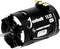 Brushless Elektromotor von Hobbywing, Modell 'Justock 13.5T G2.1', geeignet für Wettbewerbe. Schwarzes Gehäuse mit Markenlogo.