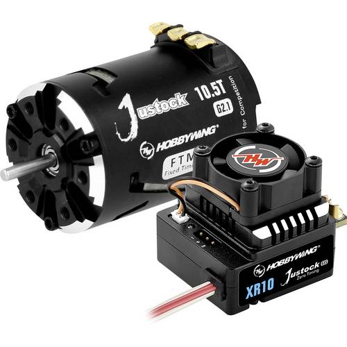 Hobbywing Xerun Justock Combo G3S mit 10.5 Turn 38020370 Windungen (Turns): 10.5 Automodell Brushless Antriebsset 1:10, ...