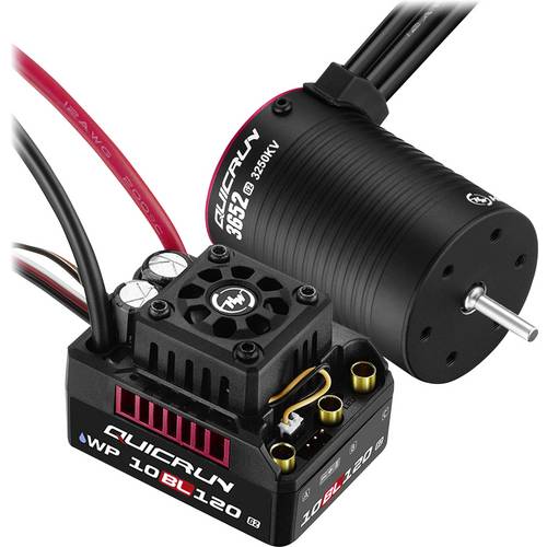 Hobbywing Combo WP10BL120G2 mit 3652SL-3250KV-G2 38030207 Automodell Brushless Antriebsset 1:10