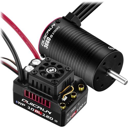 Hobbywing Combo WP10BL120G2 mit 3660SL-3150KV-G2 38030210 Automodell Brushless Antriebsset 1:10