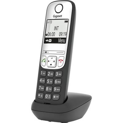 Gigaset A690HX DECT/GAP Schnurloses Telefon analog Freisprechen, für Hörgeräte kompatibel Schwarz