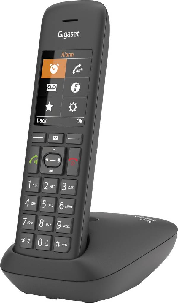 Gigaset C575HX DECT/GAP Schnurgebundenes Telefon, analog  Babyphone, Freisprechen, für Hörgeräte kompatibel Schwarz