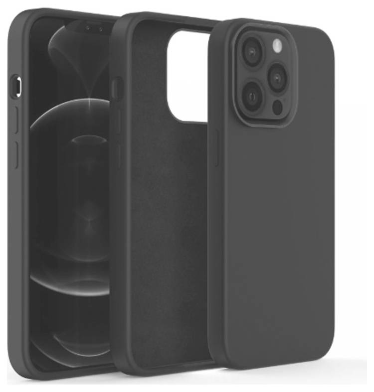 Ein schwarzes Smartphone mit abgenommener Rückabdeckung liegt auf einem Tisch. Die Abdeckung zeigt die Aussparungen für Kamera und Knöpfe.