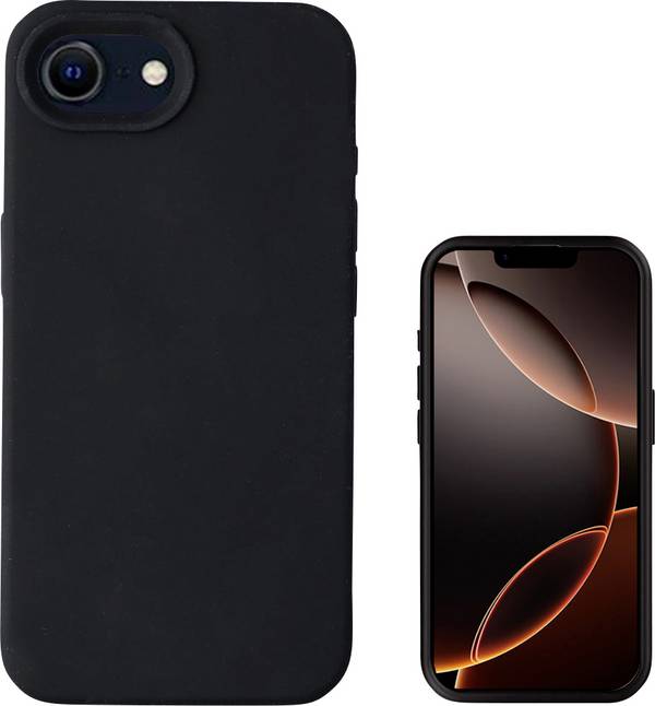 4Smarts Silikon Case Cupertino Cover Apple iPhone 16e Schwarz MagSafe kompatibel 541362
