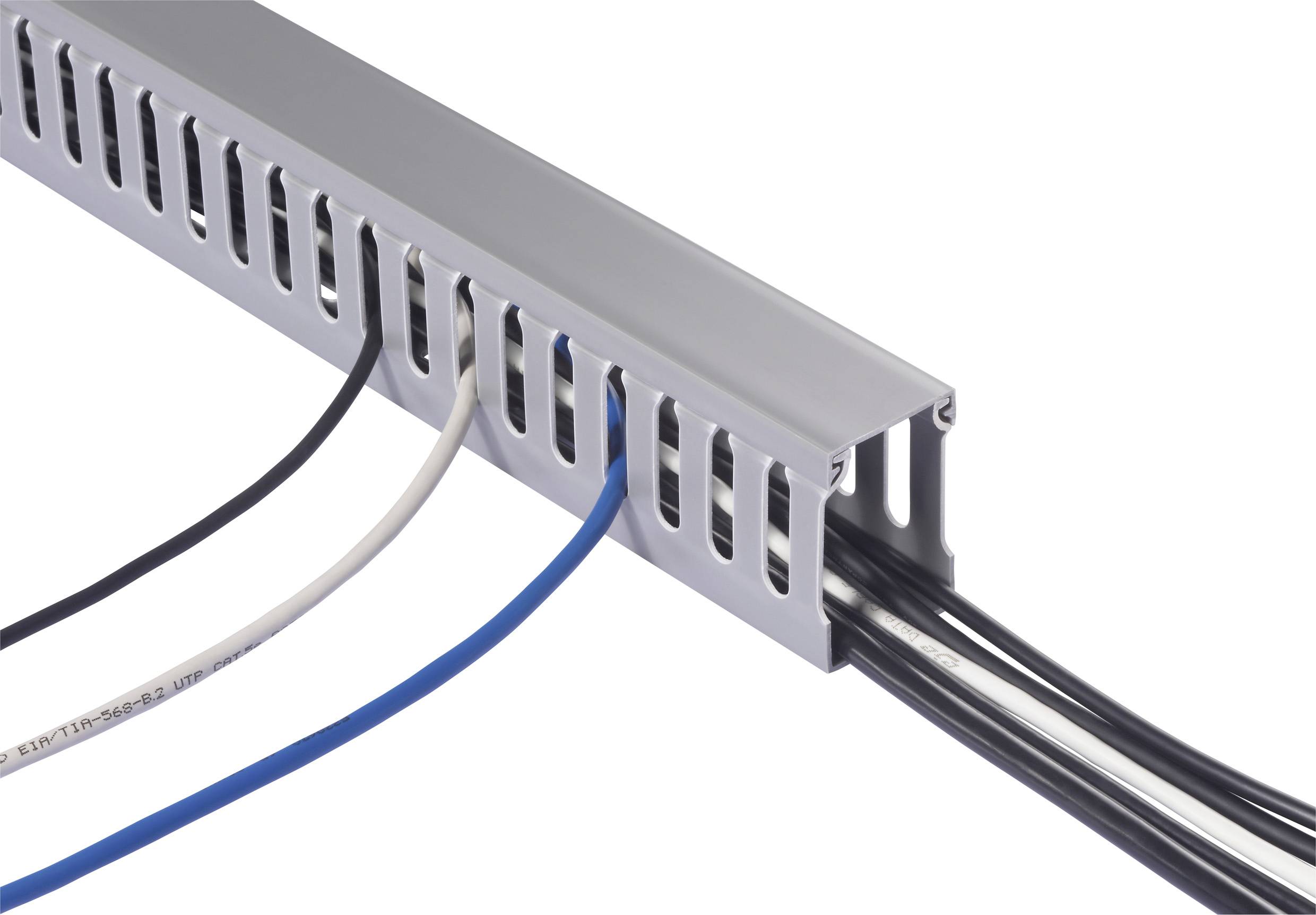 Sygonix SY-6801160 Verdrahtungskanal (L x B x H) 2000 x 25 x 40 mm 5 St. Grau-4